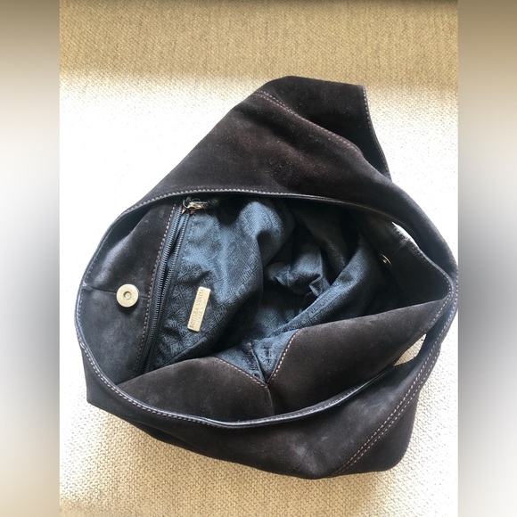 Bottega Veneta Vintage Year 2000 Veneta Dark Brown Suede Leather Shoulder Bag - Picture 5 of 7